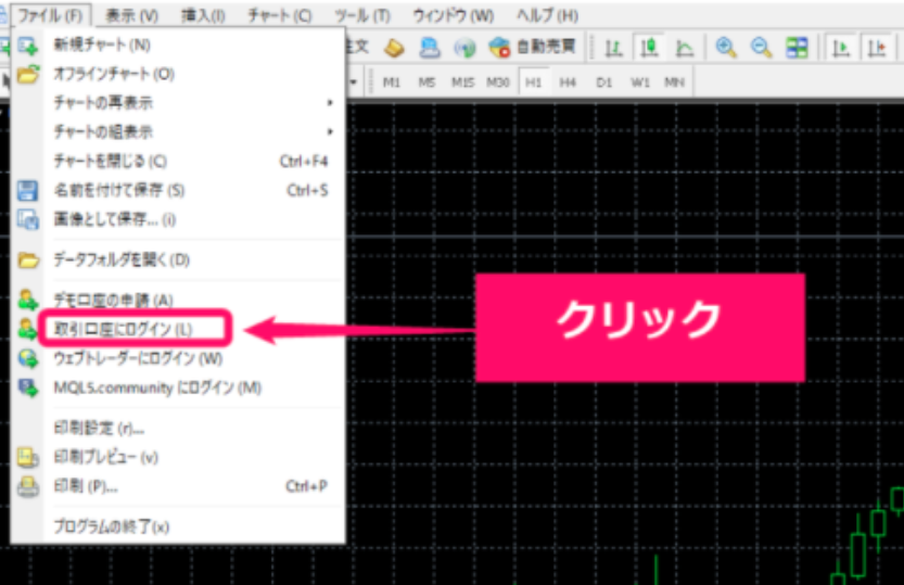 HotForex　MT4利用手順１