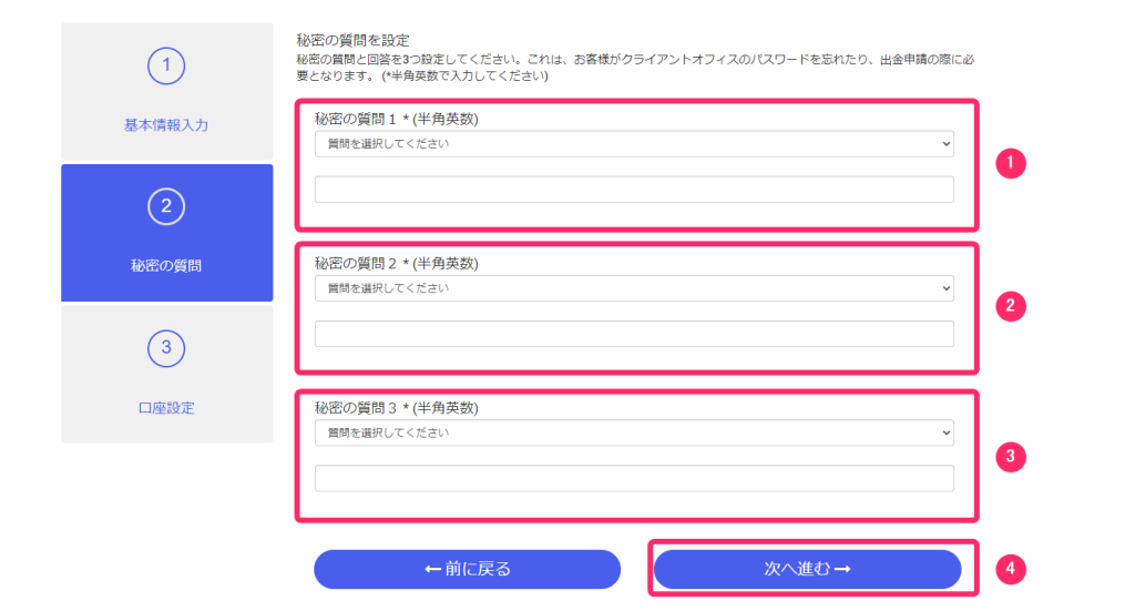 MYFX Markets　口座開設方法4