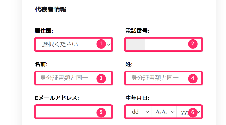 HotForex　法人口座開設方法３