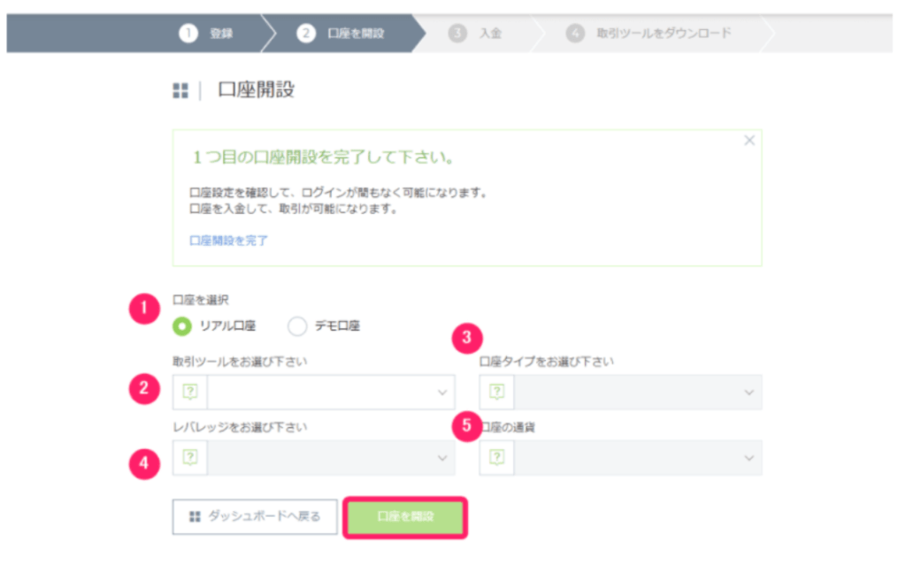 IFC Markets　法人口座開設手順４